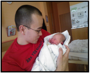 Josh and newborn Shani